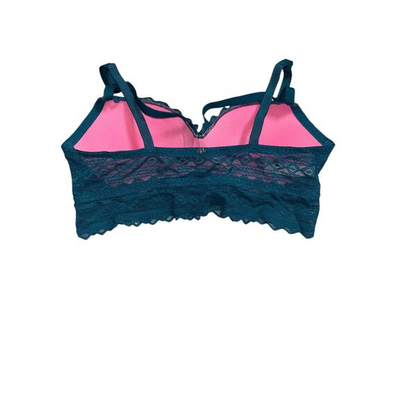 PINK Victoria's Secret Teal Lace Bralette M/M NWOT - Picture 2 of 4